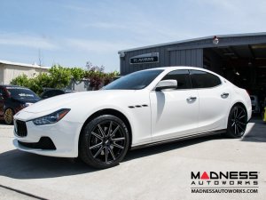 Maserati Ghibli Custom Wheels by Fondmetal - Black Milled Maserati Ghibli Custom Wheels by Fondmetal - Black Milled